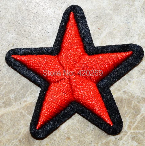 

Горячая распродажа! ~ Революционные блестящие нашивки STAR red, нашивка, Аппликации, изготовлены из ткани, 100% гарантированное качество