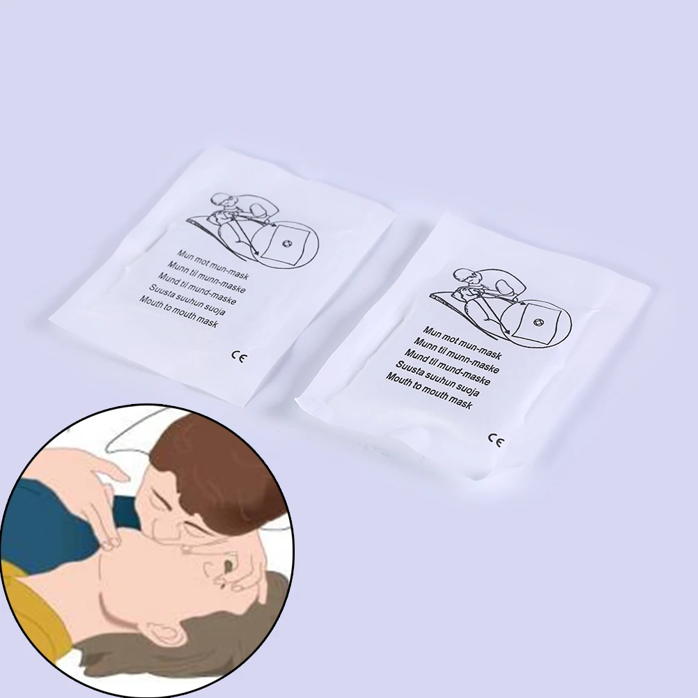 CPR маска CPR лицевой щит рулон одноразовый для CPR тренировки кулак помощь спасательный набор для активного отдыха 2шт/рулон