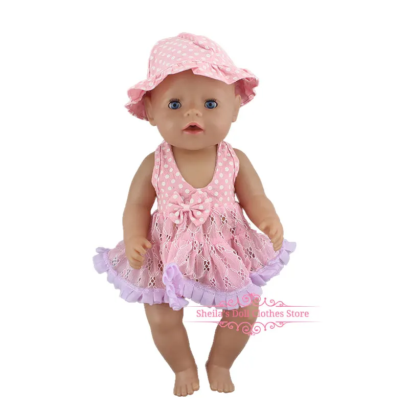 Llovely платье с цветочным рисунком подходит для 43 см Baby Doll 17 дюймов Baby Doll Одежда и аксессуары