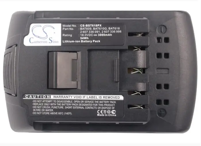 Аккумулятор Cameron Sino 3000 мАч для BOSCH 17618 3601H61S10 CCS180 CRS180B GDR 18 V LI GSR VE 2 BAT609G BAT610G|Цифровые