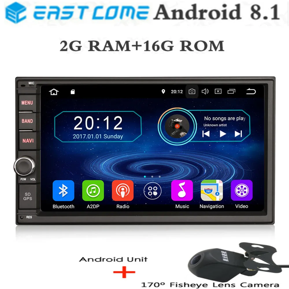 2 Гб ОЗУ четырёхъядерный Android 8 1 универсальный мультимедийный DVD плеер 2din с радио и