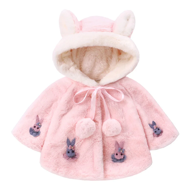 Дети девушки теплые На зимнем меху пальто для милые детские маленьких девочек