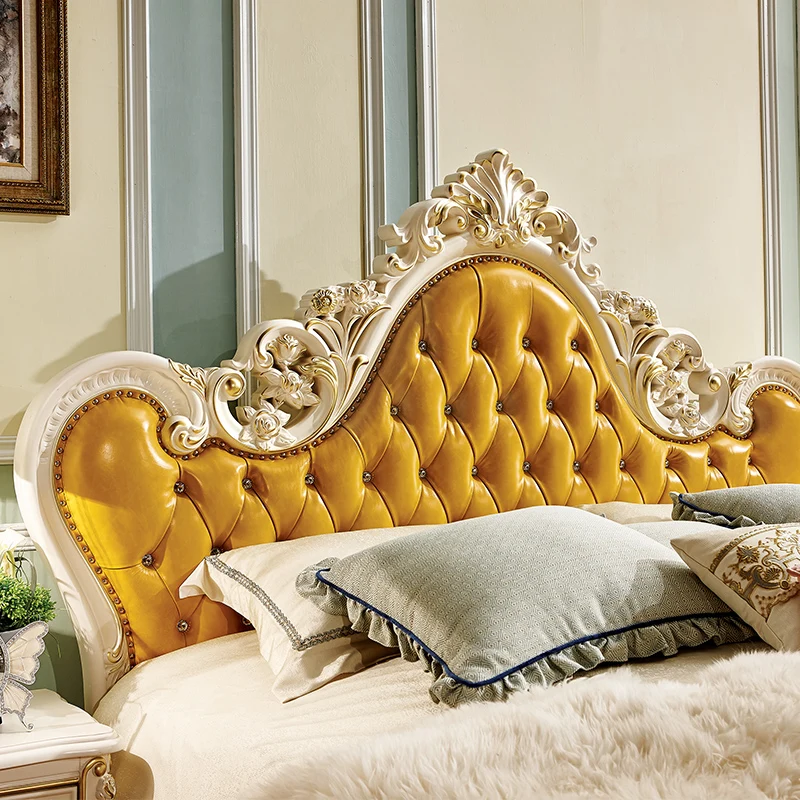 Роскошная кровать принцессы из массива дерева в европейском и американском