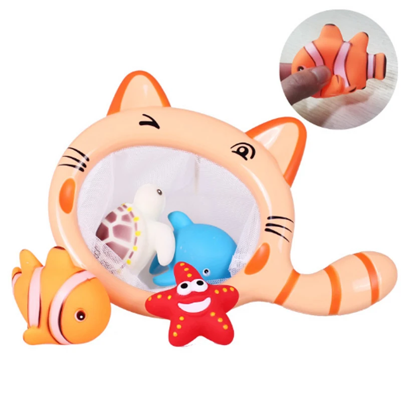 5 шт./компл. рыболовные игрушки сетевая сумка Черепашки морская звезда дельфин