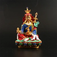 tibetan buddhist tantric supplies 12 5cm padmasambhava figurine constant auspicious exquisite hand painted resin solemn buddha