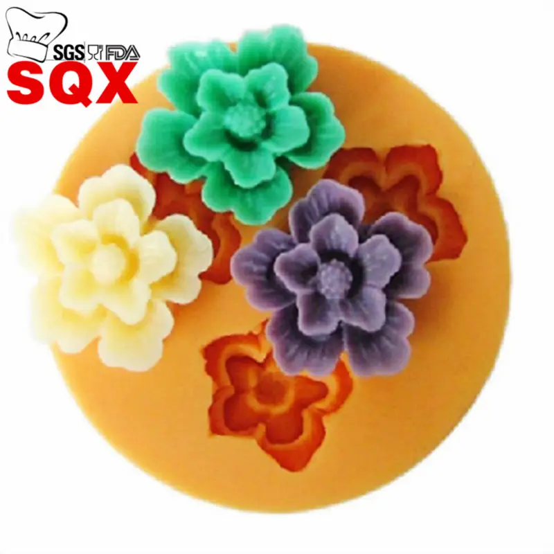 Мини розы цветок мягкая силиконовая форма помадки Sugarcraft Инструменты для