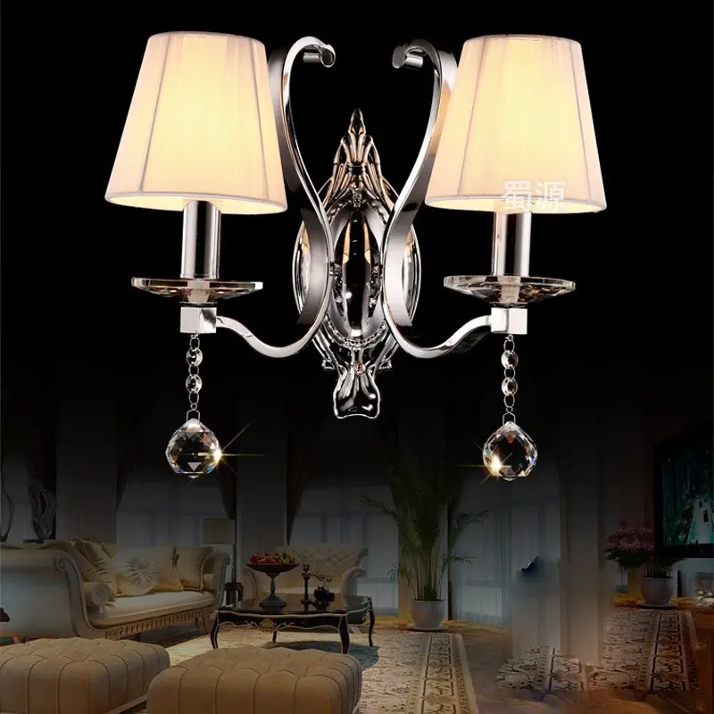 Современный настенный светильник принцессы для спальни с тканевым верхом абажур