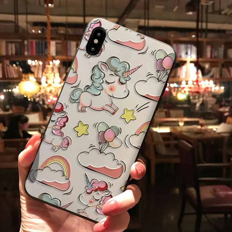 JIBAN Единорог тиснением окрашенные мобильный чехол для телефона Коврики 9 10pro 20 huawei