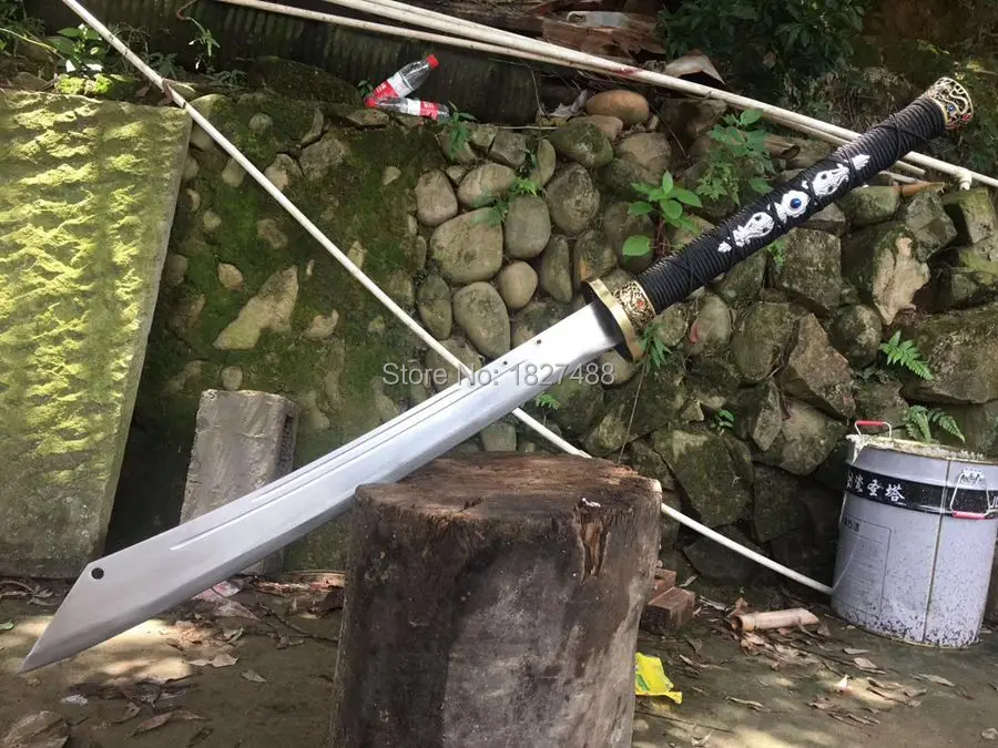 Сильная Высокая марганцевая сталь ручной работы китайский KungFu Broadsword острый на