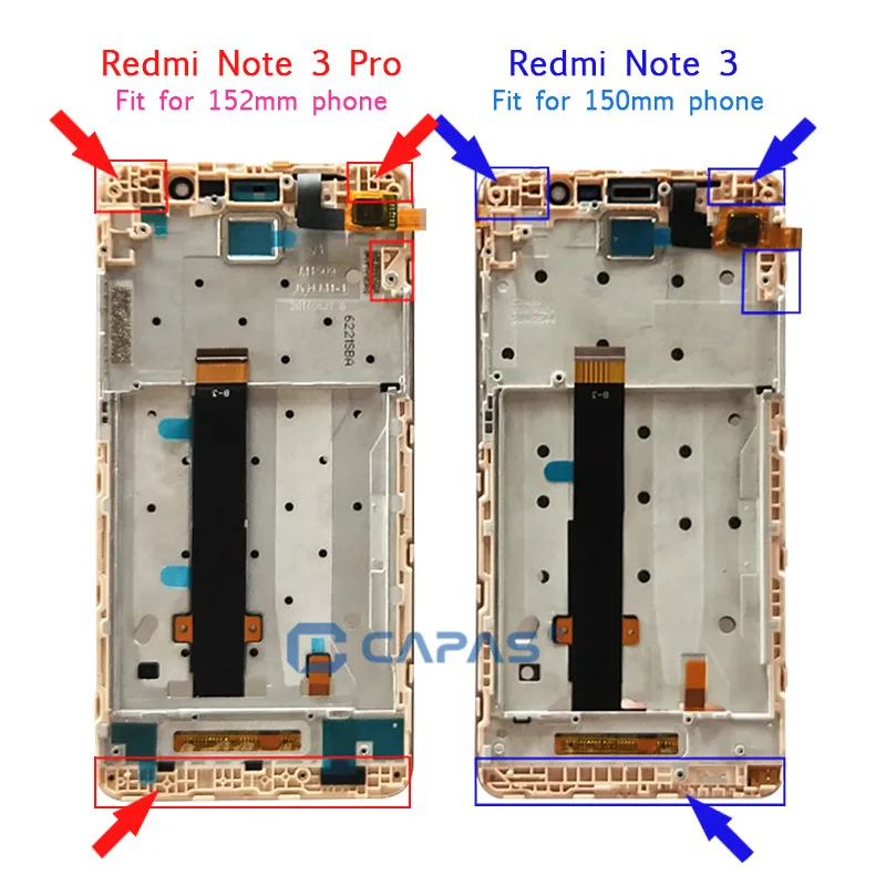 AAA для Xiaomi Redmi Note 3 Pro ЖК-дисплей+ рамка сенсорный экран панель Redmi Note3 Pro ЖК-дисплей дигитайзер полные части
