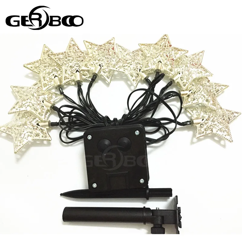 Солнечные огни строки Открытый Водонепроницаемый 10 Светодиодный лампа