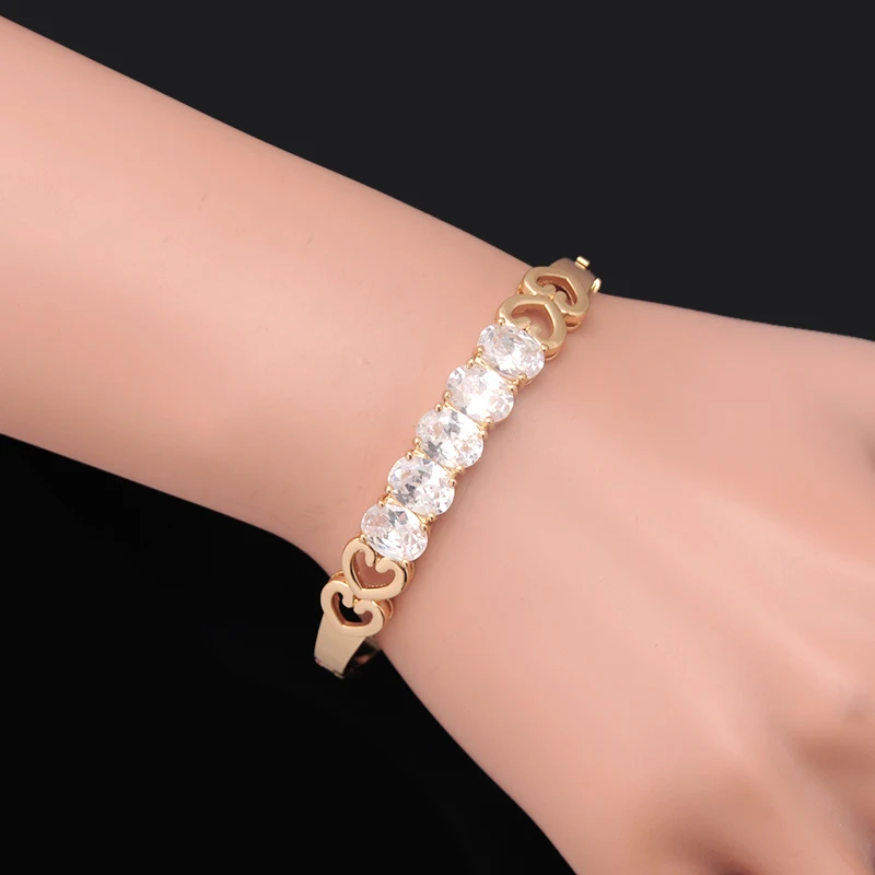 Серебристые браслеты для женщин браслет из прозрачного кубического циркония