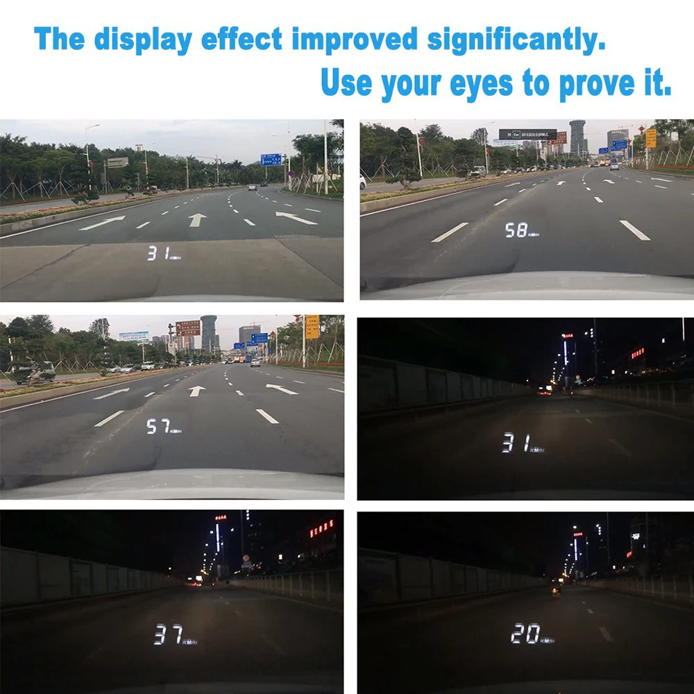 Новейший A100S с блендой на лобовое стекло проектор OBD2 II EUOBD автомобильный HUD Дисплей предупреждение о превышении скорости сигнализация напряжения