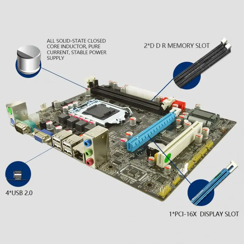 Intel H55 Socket LGA 1156 материнская плата M ATX 1333 1600 8 ГБ 2 DDR3 для Xeon i3 i5 i7 Running P55 LGA1156 REV