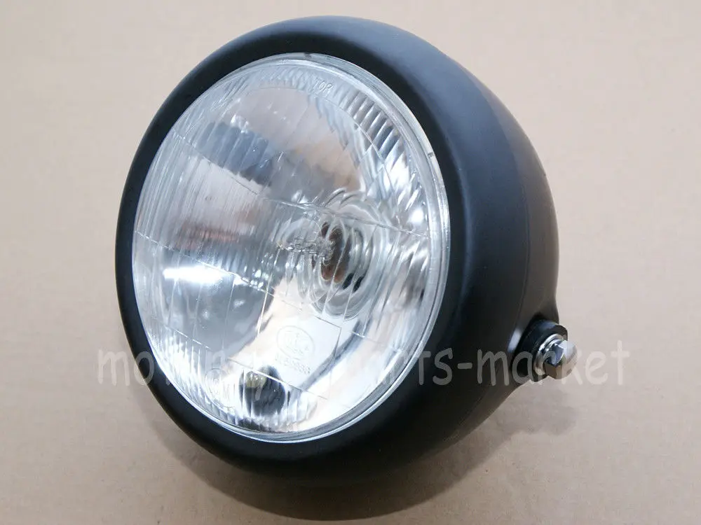 6 дюймовый черный фара мотоцикла Боковое крепление круглые фары с металлическим