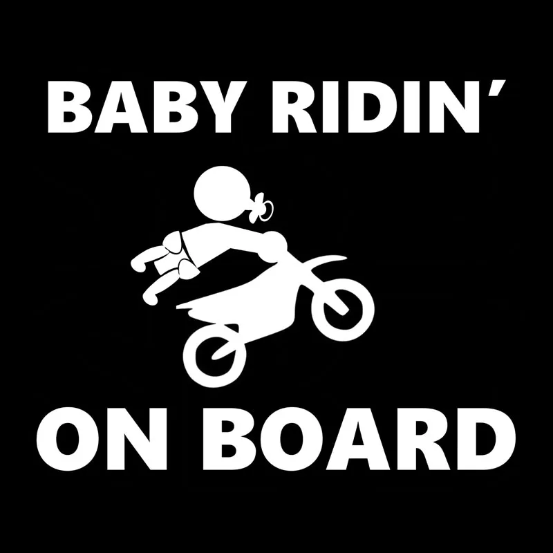 YJZT 15.2CM*12.3CM BABY RIDIN ON BOARD Individual Flying Car Vinyl Sticker Decal Black/Silver C10-00134 | Автомобили и мотоциклы