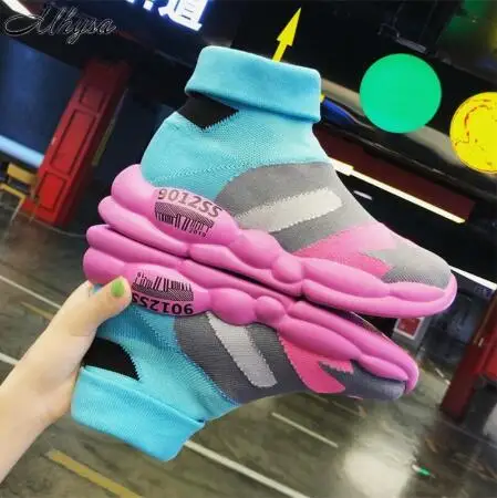 Летняя женская обувь в стиле Харадзюку фирменные носки для девочек кроссовки на