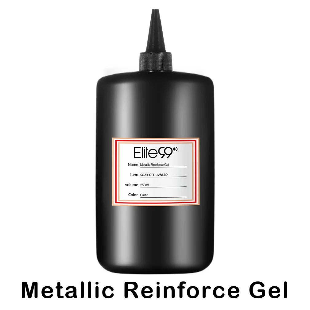 Metallic Reinforce Elite99 250 мл металлическое усиленное матовое верхнее Базовое покрытие воздушная сухая грунтовка протрите и не протрите отмачивайте УФ Гель-лак гель-лаки для дизайна ногтей - Цвет: Metallic Reinforce