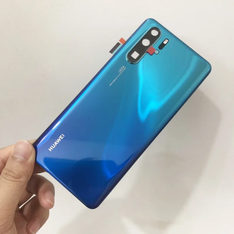 Aurora Для huawei P30 Pro Стекло Батарея на заднюю крышку Корпус чехол с клейкой лентой 3M+ Камера объектив - Цвет: Aurora