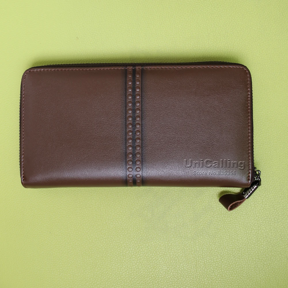 UniCalling новый стиль коровья кожа Длинный кошелек деловая на молнии клатч сумка