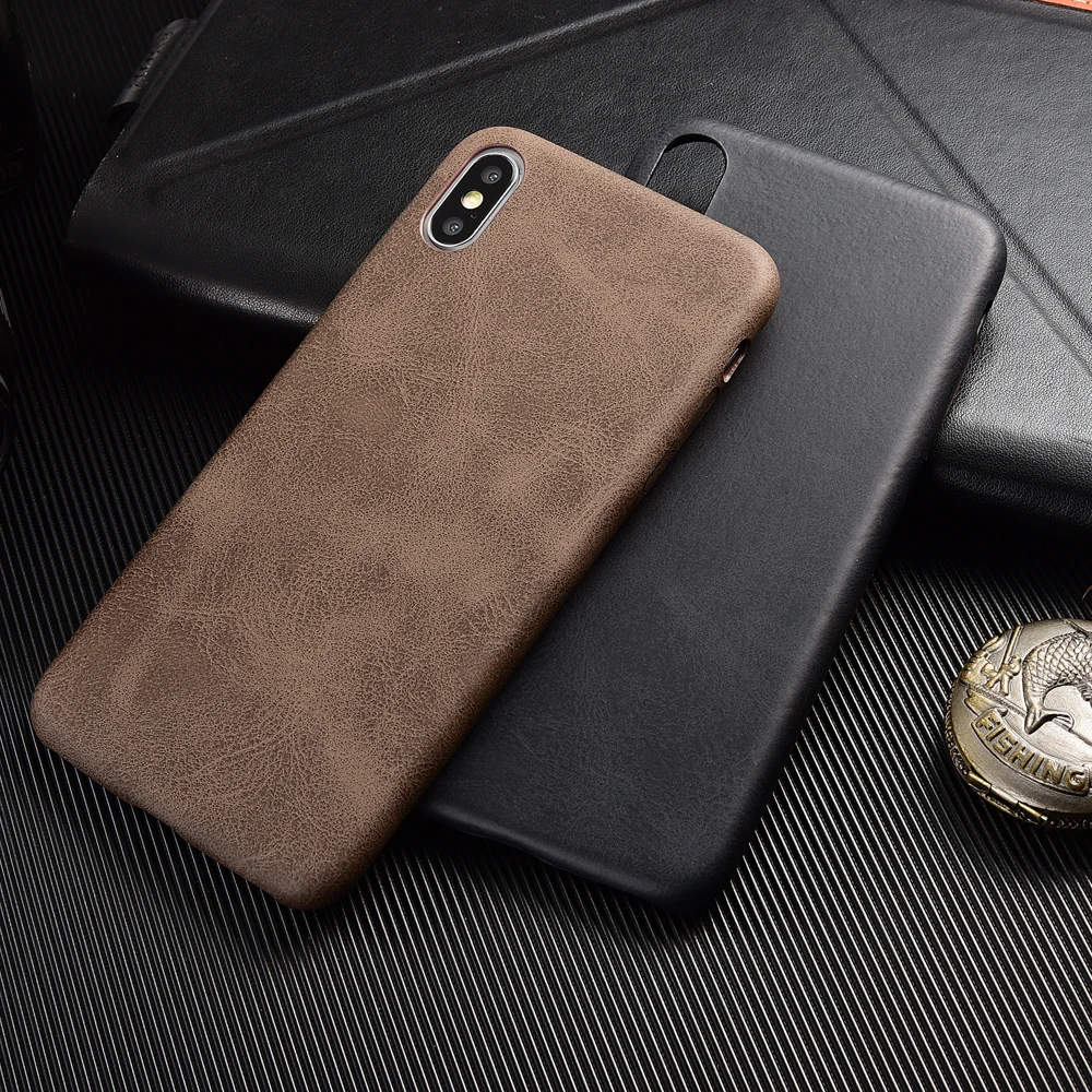 Чехол из искусственной кожи для iPhone 6 6s 6Plus 7 8 Plus тонкий чехол 11 11Pro X XS Max XR Pro