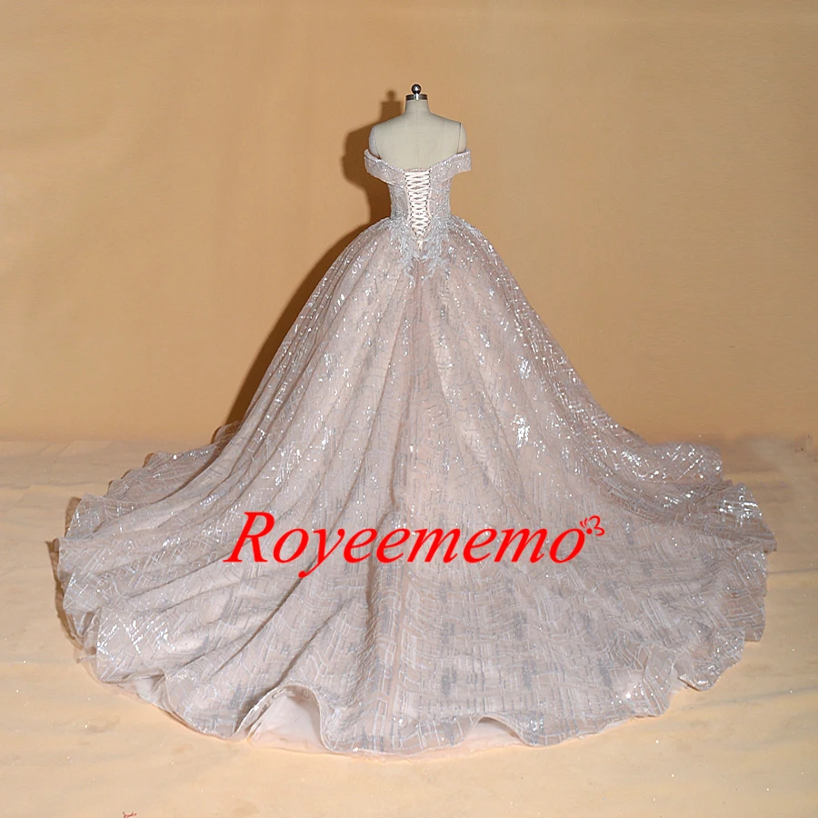 Свадебное платье Vestido de Noiva с открытыми плечами, винтажное свадебное платье, специальное кружевное дизайнерское блестящее роскошное свадебное платье, фабричное