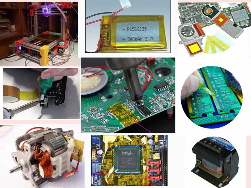 25 мм x 33 м односторонняя Самоклеющиеся высокое-temp жаропрочных Полиимид Клейкие