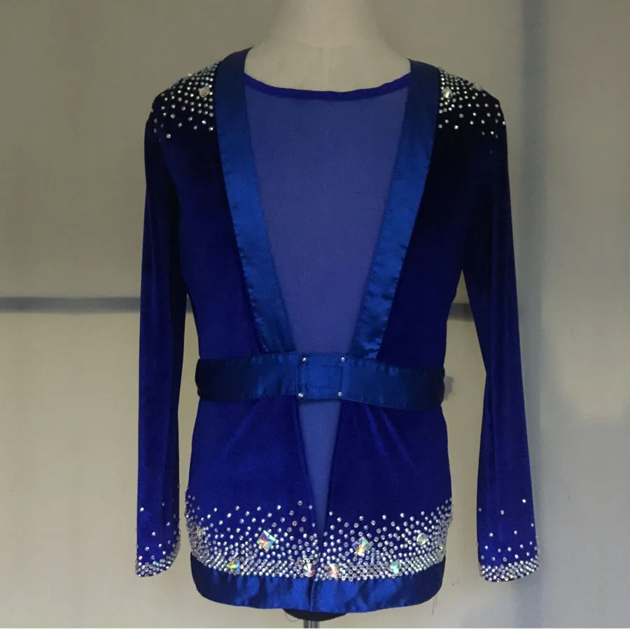 Мужские топы для латиноамериканского танца 6 цветов выступления Джентльмена, показывающие одежду взрослых оригинальных мужчин Q7023 on.