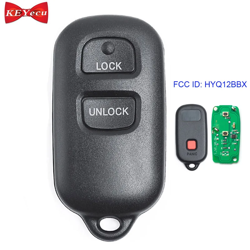 KEYECU для Toyota Celica Echo FJ Cruiser Prius RAV-4 Tundra для Scion xA xB 2004 2005 2006 дистанционный ключ-брелок от машины HYQ12BBX 3 кнопки