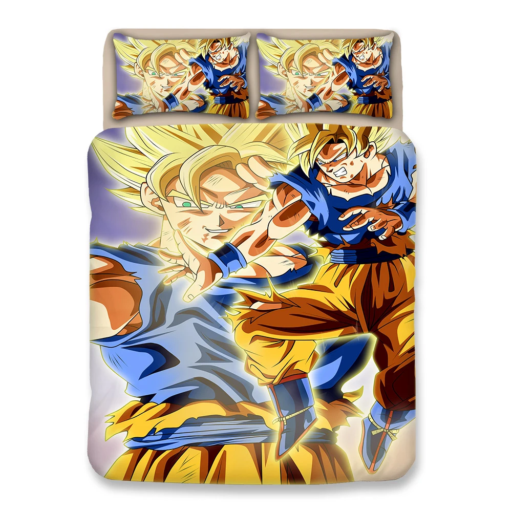 Японский мультфильм DRAGON BALL постельные принадлежности США Твин Полный Королева Король Великобритании один двойной размер пододеяльник наборы для детей подростков мальчиков взрослых