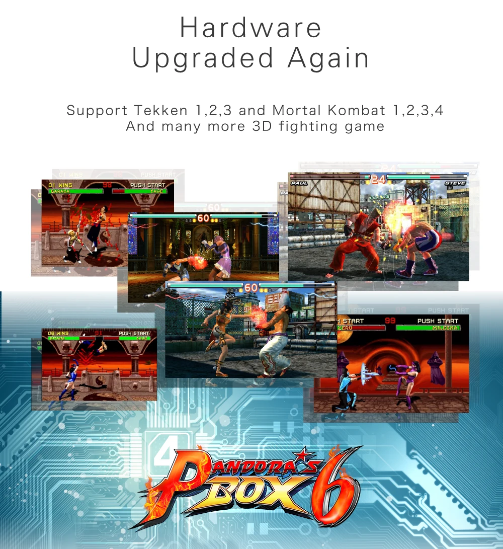 Оригинальная коробка Pandora 6 1300 в 1 Jamma/Домашняя версия печатной платы может