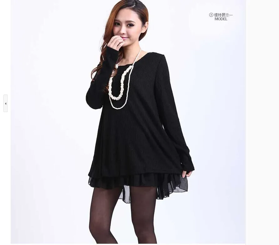 2019 New Winter Sweaters Dress Women Big Oversized Knitted Chiffon Pullovers Plus Size L~4XL Long Sweater Casual Knitwear Poncho | Женская