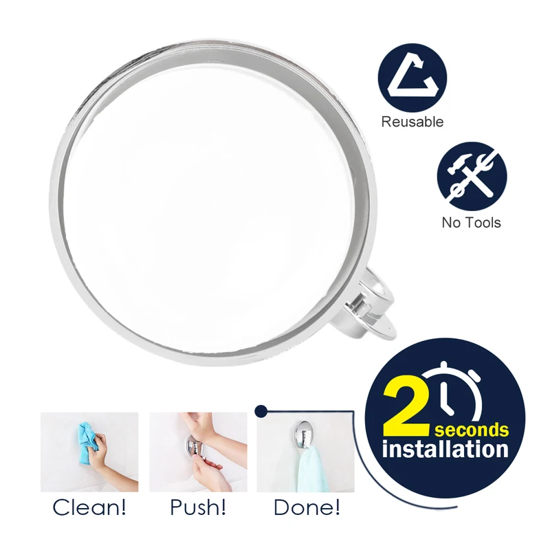 TAILI Chromed Suction Cup Kitchen Hooks For Towel Hooks Vacuum Bathroom Wall Hook Heavy Duty Vacuum Suction Hooks