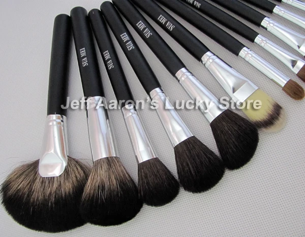 24 шт. профессиональные натуральные кисти для макияжа волос черный набор кистей