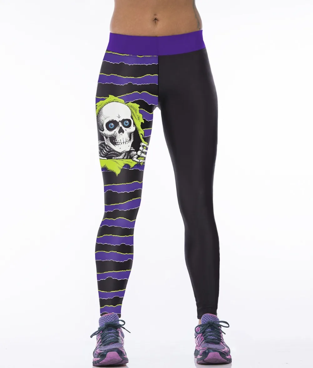 

SKULL BLUE AND BLACK STYLE RED 3D PRINT WOMEN LEGGINGS HIGH WAIST LEGGING PRINTED WOMEN PANTS SLIM FITNESS LEGGINS