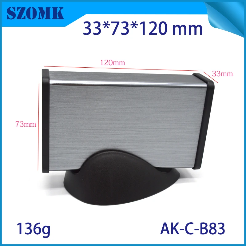 10 шт. алюминиевый экструзионный корпус с пластиковой концевой пластиной 33*73*120 мм