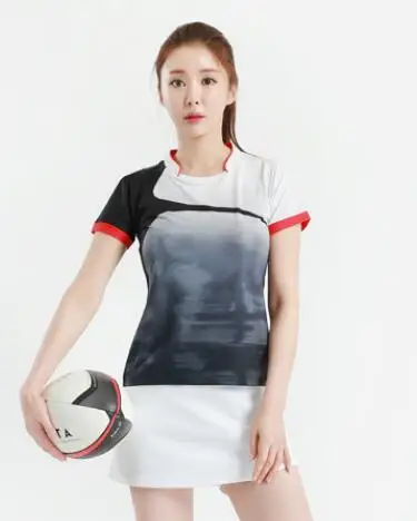 women shirt skirt 1 Мужская/женская рубашка для бадминтона, спортивные шорты, Спортивная футболка для бадминтона, Майки для настольного тенниса, одежда для тенниса, сухая крутая рубашка 11931 - Цвет: women shirt skirt 1