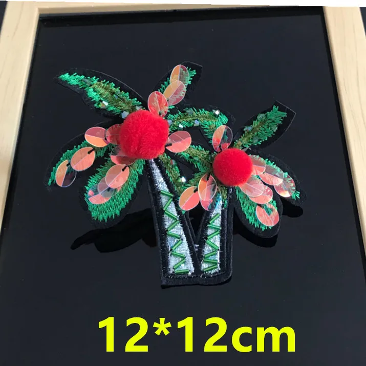 Вышивка из бисера кактус кокосовое дерево ручная вышивка цветные сердца патч