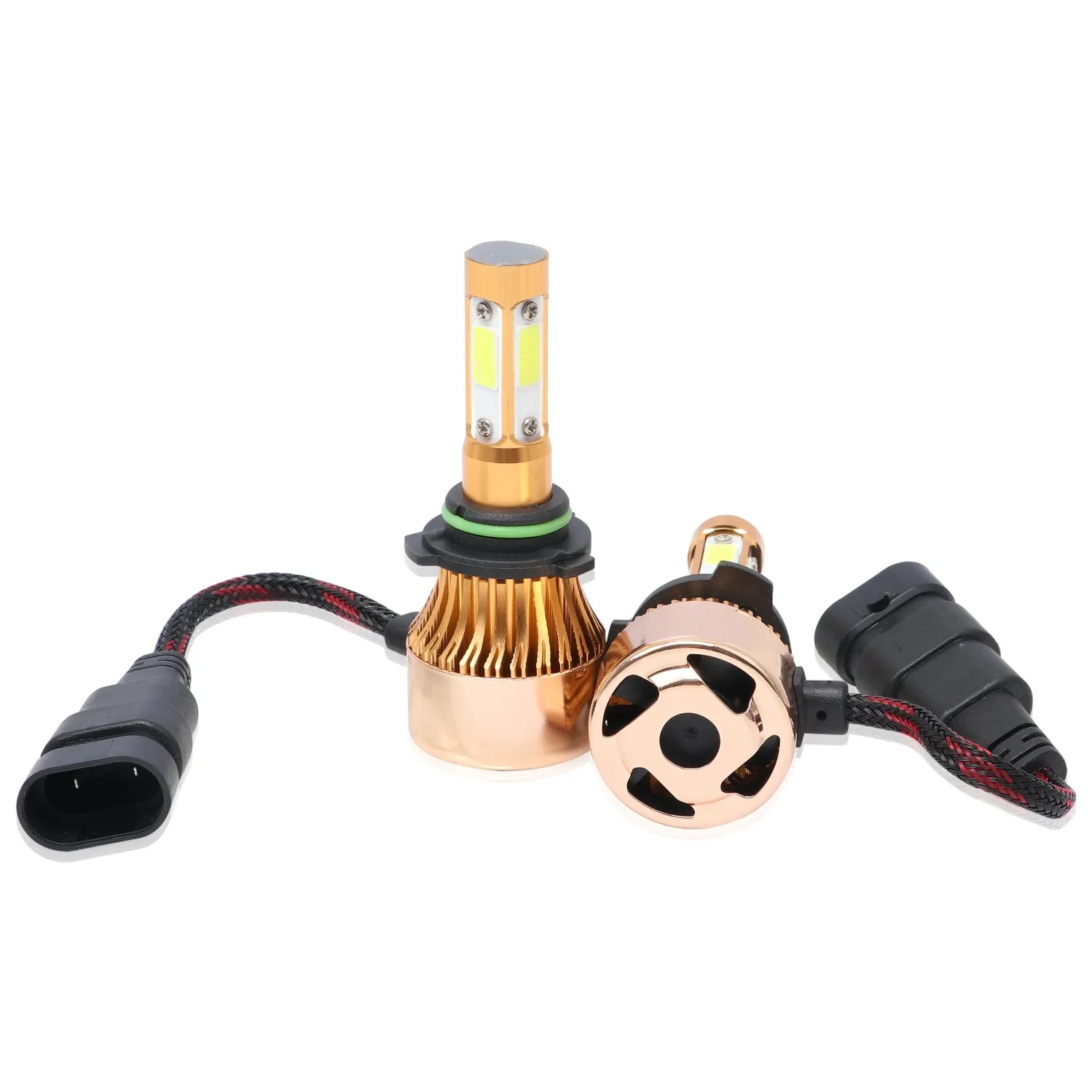 H7 Headlight Bulbs LED Cool White 6000K for High Beam/Low Beam 4 Side COB Chips 12000 Lumens Bright 6K Auto Car Head Lamp Kit