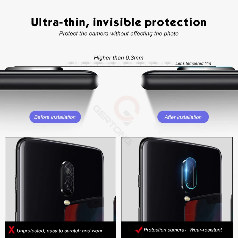 Защитная пленка для камеры Gertong защитная из закаленного стекла Oneplus 6T 5 T 3T