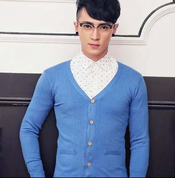 Весна С Длинным Рукавом Марка Повседневная Кардиганы мужской Свитер 2016 Новый