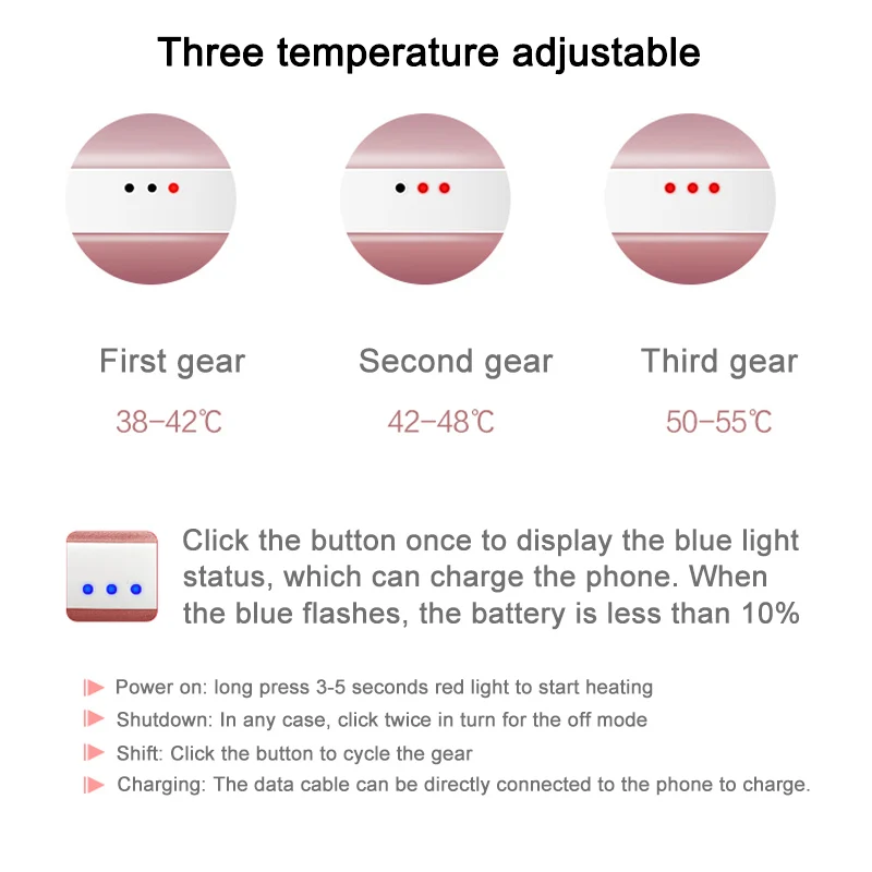 Горячая Распродажа 3000 мАч ручной обогреватель перезаряжаемый карманный