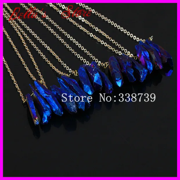 1 шт. ожерелье из титанового кварца с шипами|spike necklace|crystal point necklacenecklace chain |