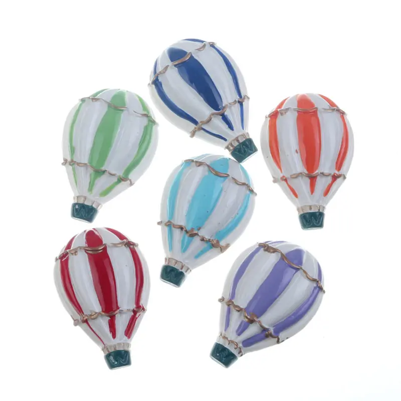 

10pcs 30x20mm Resin Hot Air Balloon Decoration Crafts Flatback Cabochon Embellishments For Scrapbooking Accessories