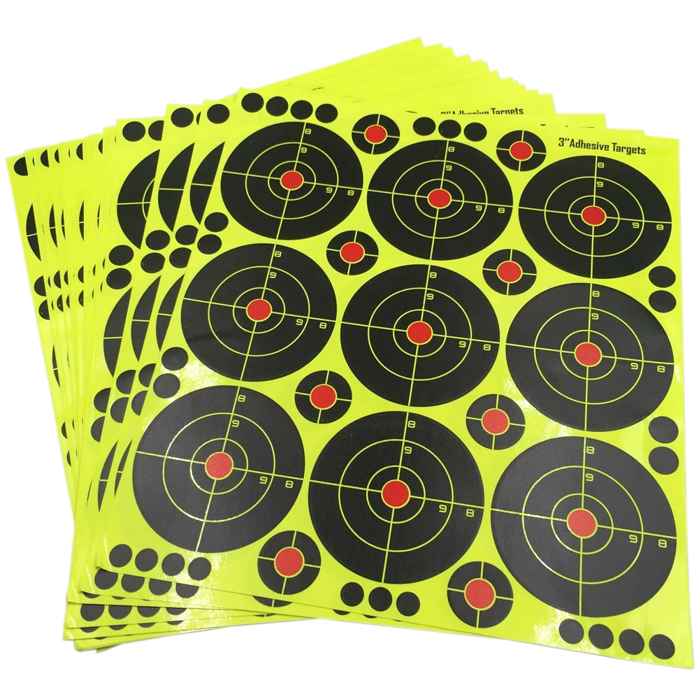 

3" X 9 Pieces of Self adhesive Splatter & Reactive Shooting targets for Gun-Pistol-Rifle Shooting