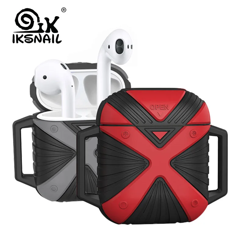 IKSNAIL Мягкий силиконовый чехол для Apple Airpods ударопрочный игры гарнитура AirPods s милый