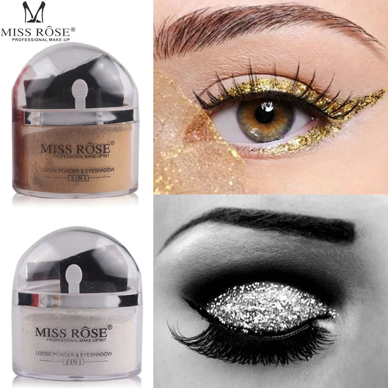 MISS розовая Золотая пудра серебряные тени для век восстанавливающие стерео