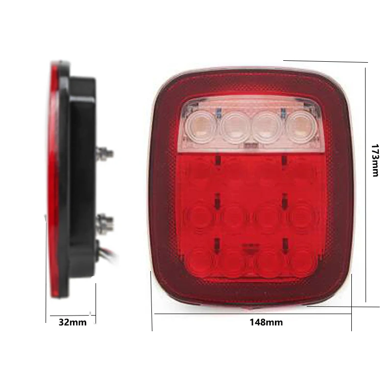 WZJOO универсальный грузовик прицеп 39 led/16led тормозной задний светильник для Jeep Wrangler TJ CJ YJ JK трейлеры грузовики SUVs RVs караван лодки
