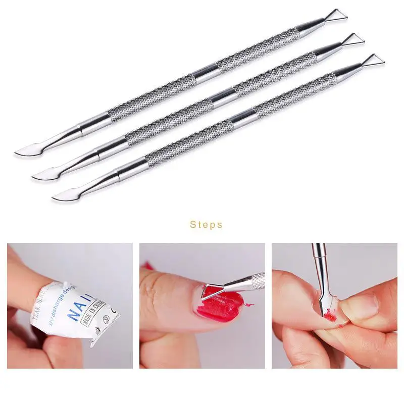 Инструмент для удаления кутикулы из нержавеющей стали|gel polish remover tool|gel removerpolish |