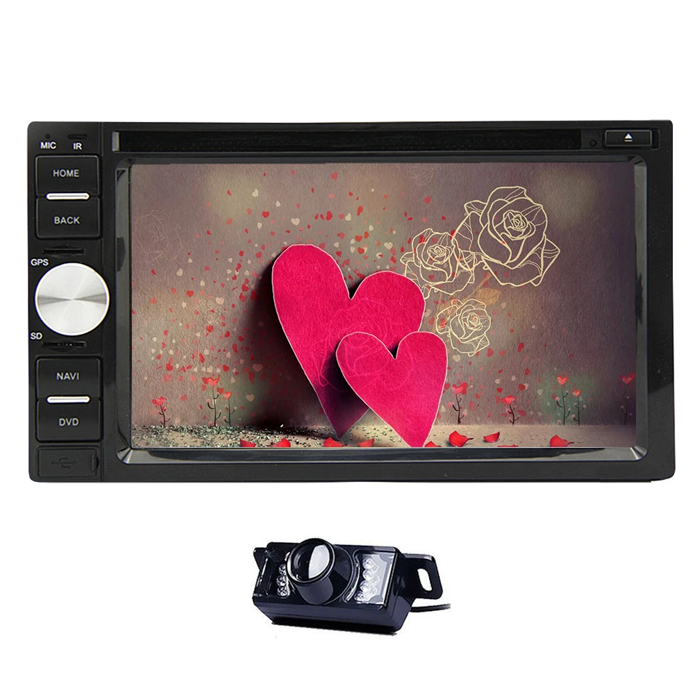 Камера sub в cd дека Радио Системы RDS стерео двойной din GPS DVD для авто FM AM ПК аудио USB AMP